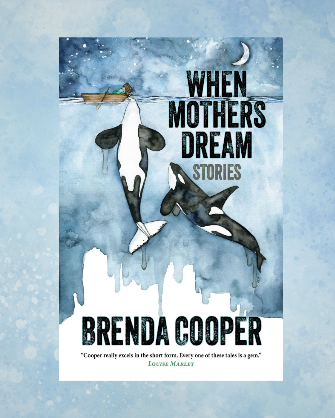 Book cover over blue bubble background