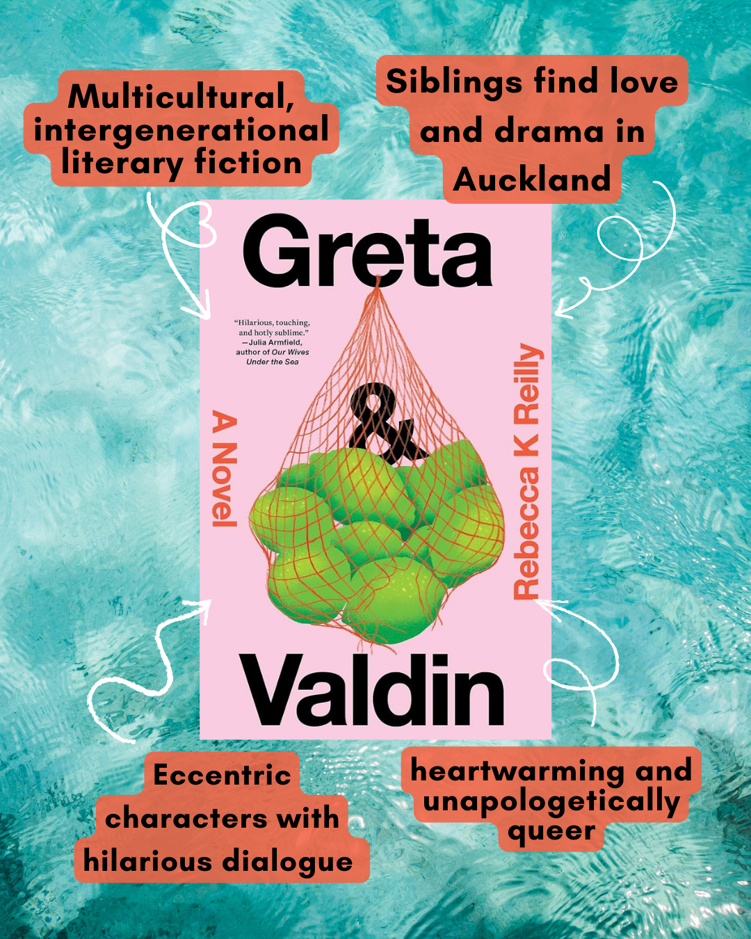 Book over a water background