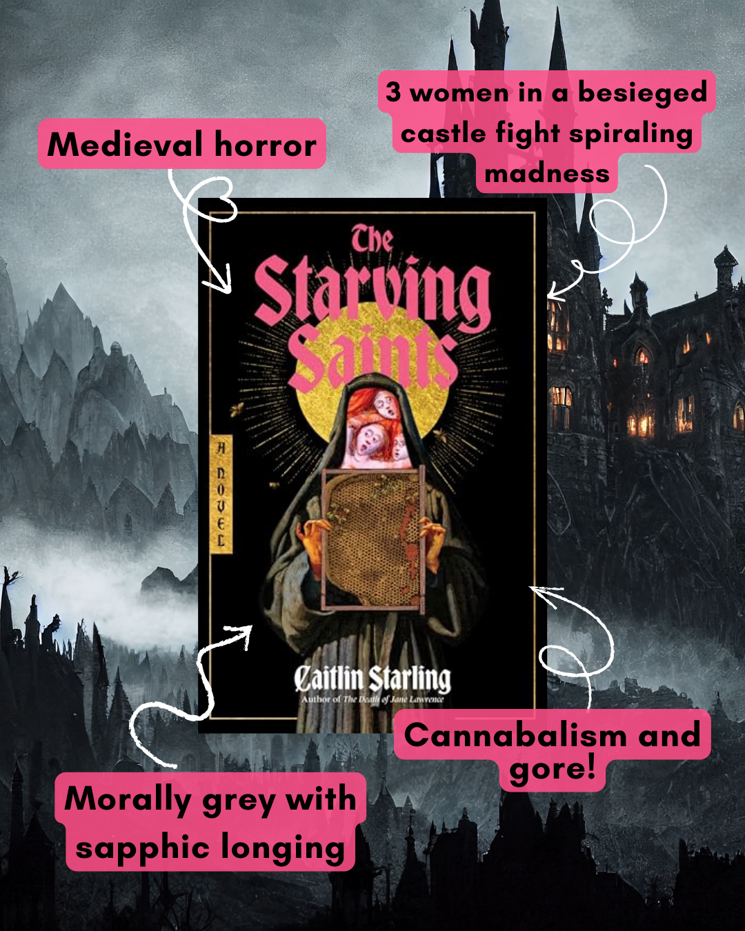 book over medieval castle background